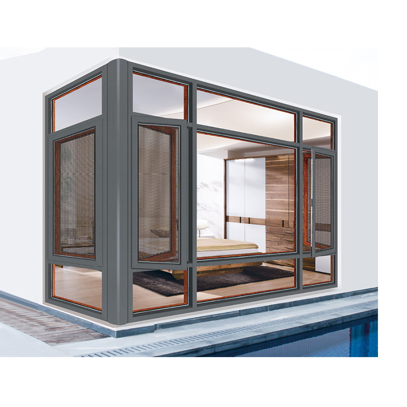 Aluminum window with broken bridge。